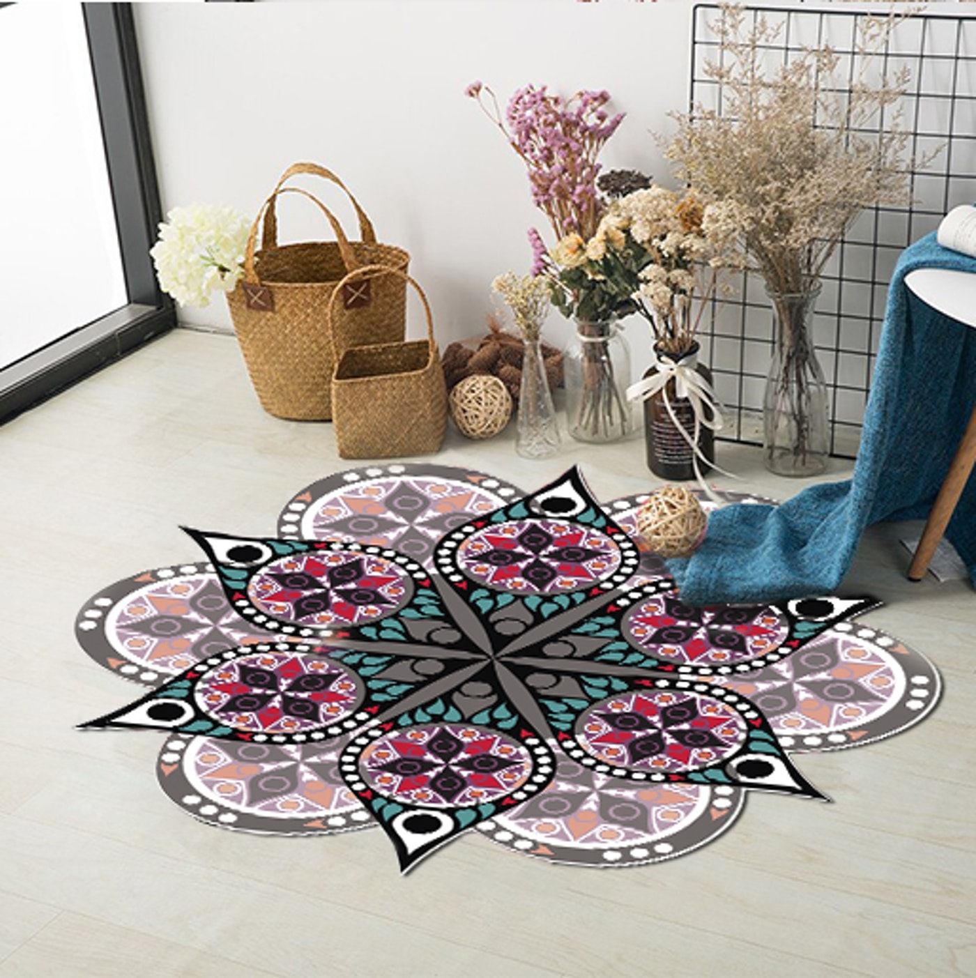  Tapetes de cocina para piso, diseño de mandala