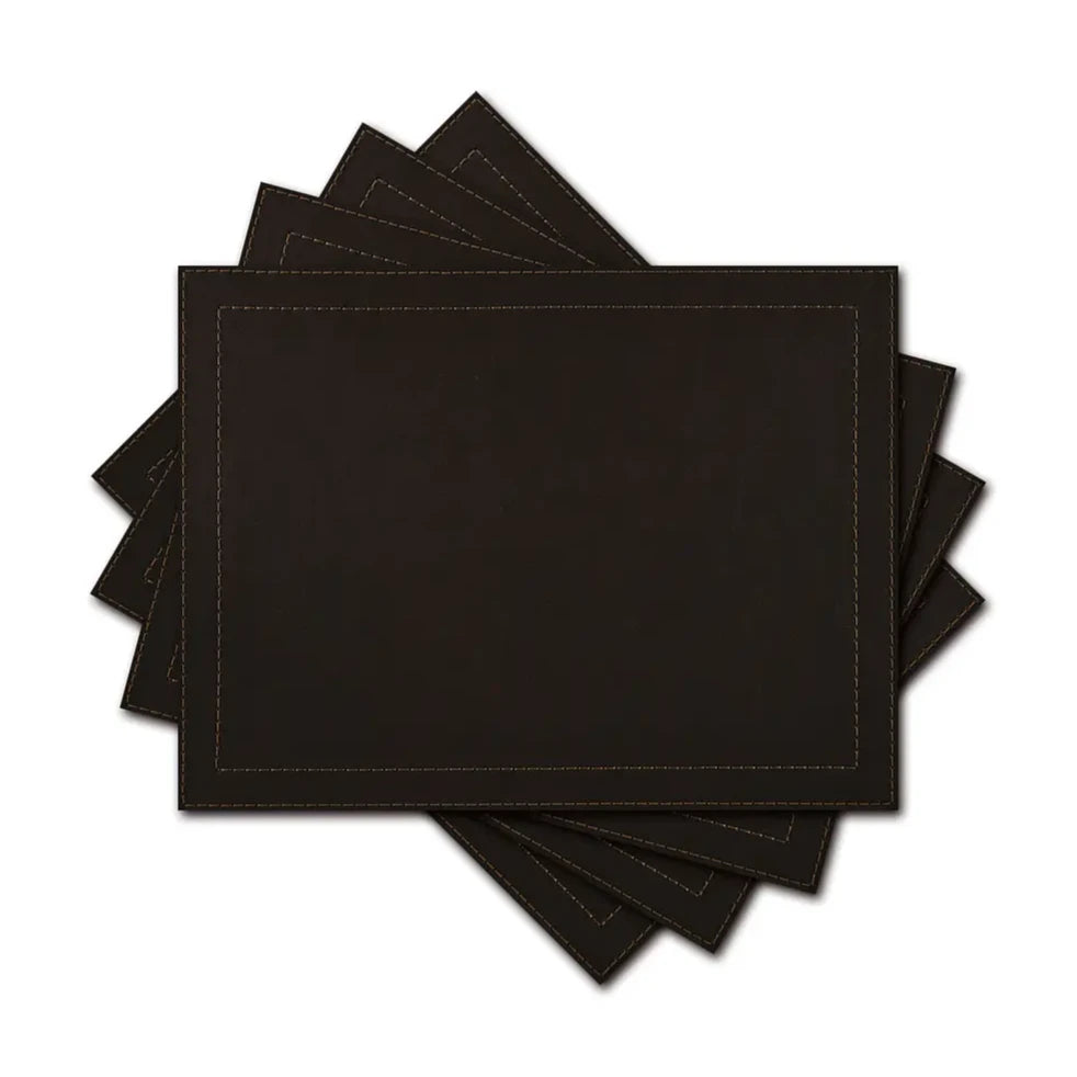 Set Individuales / Dark Brown Leather