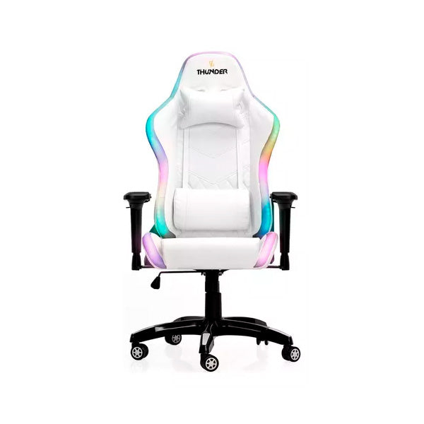 Silla Gamer Thunder Con Soporte Lumbar Y Cervical Rgb 2.0 Pro