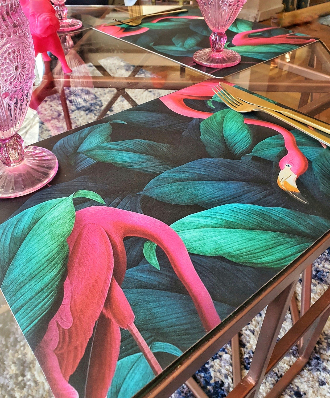 Set Individuales / Flamingos In the Jungle