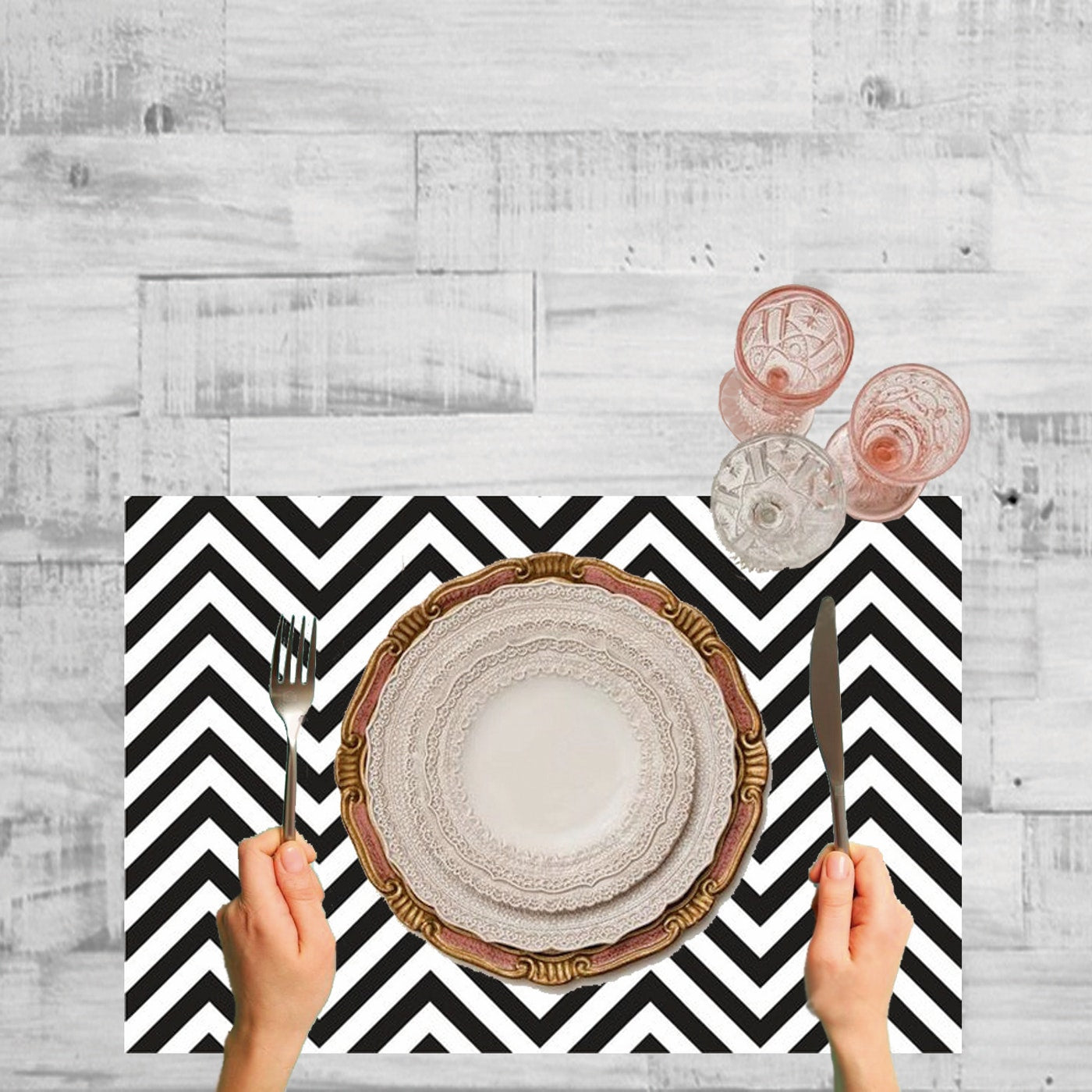 Set Individuales / Chevron