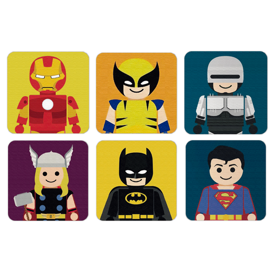 Set Posavasos / Lego Heroes