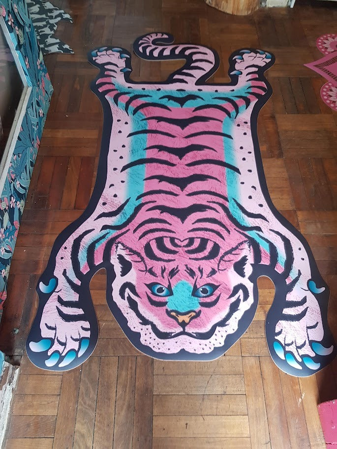 Alfombra Vinílica / Pink Tibetan Tiger