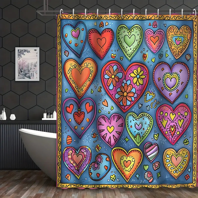 Cortina Baño Hearts