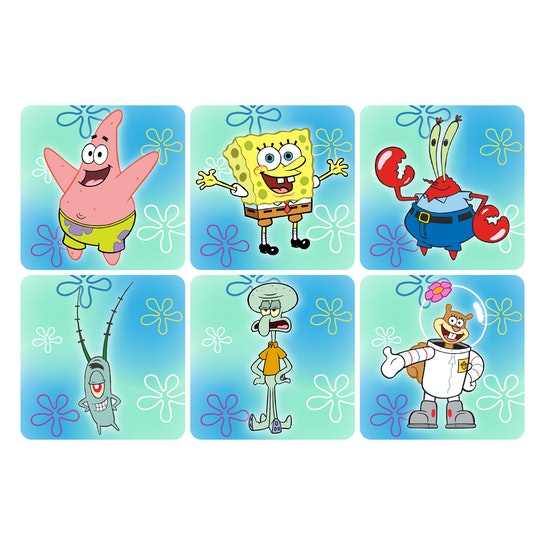 Set Posavasos / Bob Esponja - Fondo de Bikini