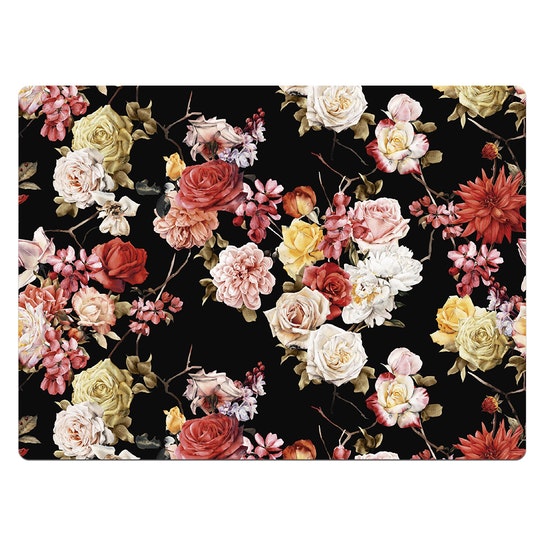 Set Individuales / Flower Sky Black