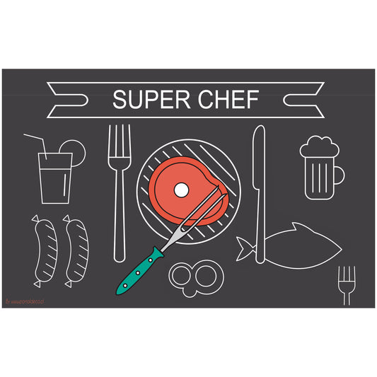 Alfombra Vinílica / Super Chef Gris