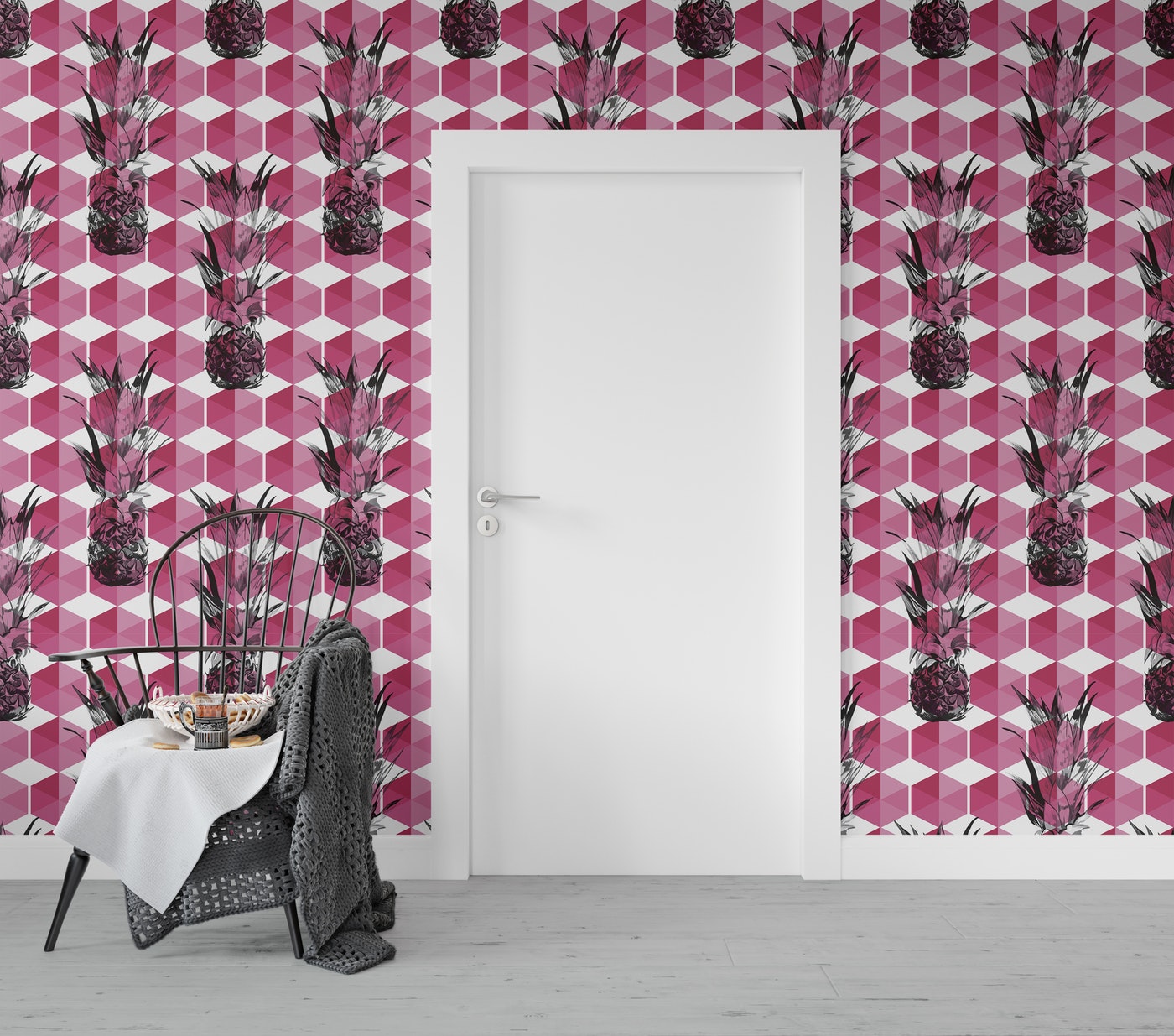 Papel Mural / Pink Pineapples